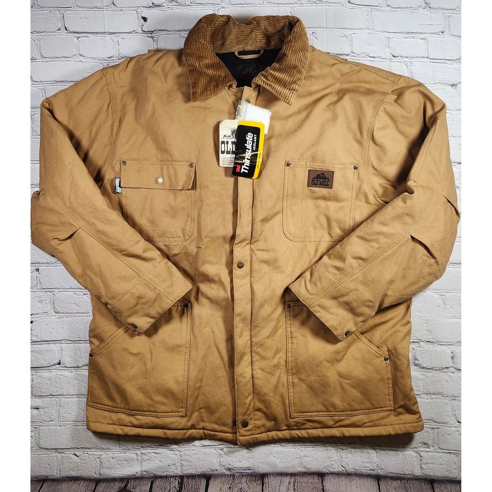 NWT Old Mill Mens XXL Brown Cotton Duck Canvas Thinsulate Insulated Work Jacket